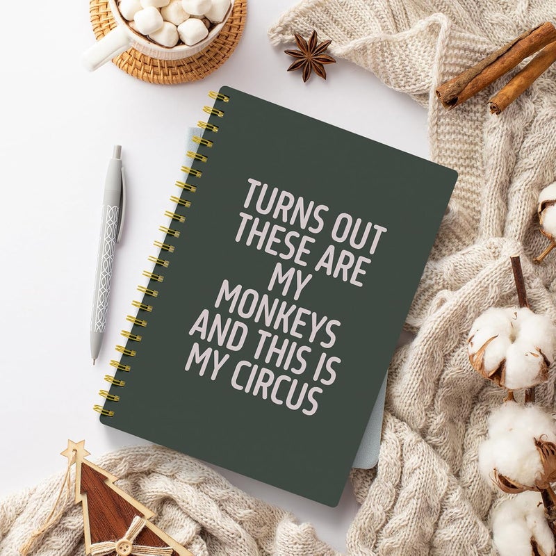 EKGJW Funny Notebooks for Work,Flesh Pink Aesthetic Journal, Funny Boss Day Gifts, Boss Gifts for Men Women, Funny Gifts for Boss, Boss Office Decor, Spiral Notebook 5.5x8.3 Inch（green） - Image 3